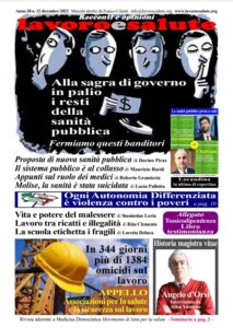 E' disponibile online la Rivista Lavoro e Salute dicembre 2022 con molti  articoli su prevenzione, sanità, politiche sociali e sanitarie… - Diario  Prevenzione